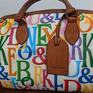 VINTAGE Dooney & Bourke Colored Monogram Handbag